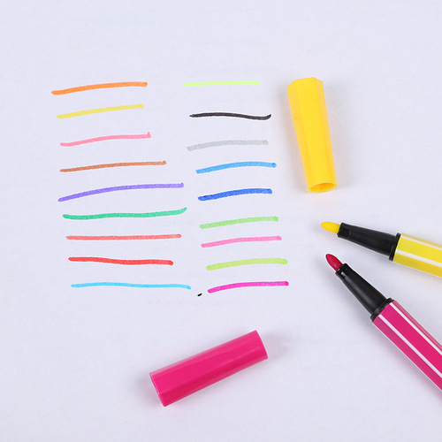 Creative cartoon watercolor pen set 12 colors 18 24 36 colors student watercolor pens children's painting art graffiti pens