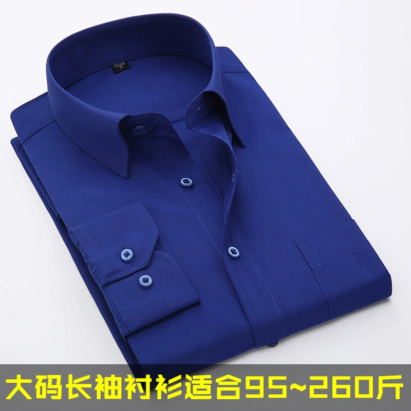 Вышитая Новая Стильная черная Королевская Синяя деловая Повседневная рубашка с квадратным воротником больших размеров с длинными рукавами и полосатой рубашкой большого размера для мужчин