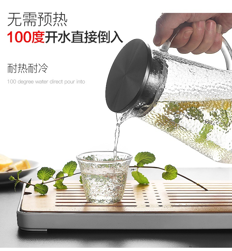 Pyrex Heat Glass pot  Glass High-capacity thickening Glass Hammer Glass pot