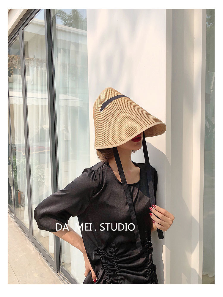 Fashion Sunscreen Big Brim Empty Top Straw Hat display picture 7