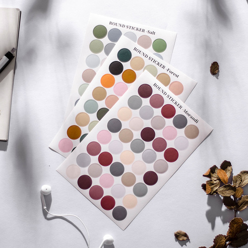 ins style polka dot stickers forest color salt color sealing stickers hand account peripheral card stickers photo stickers