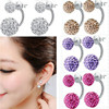 Crystal earings, small fashionable universal earrings, European style