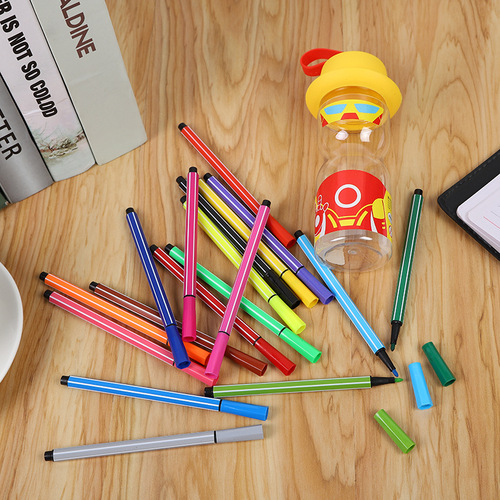 Creative cartoon watercolor pen set 12 colors 18 24 36 colors student watercolor pens children's painting art graffiti pens