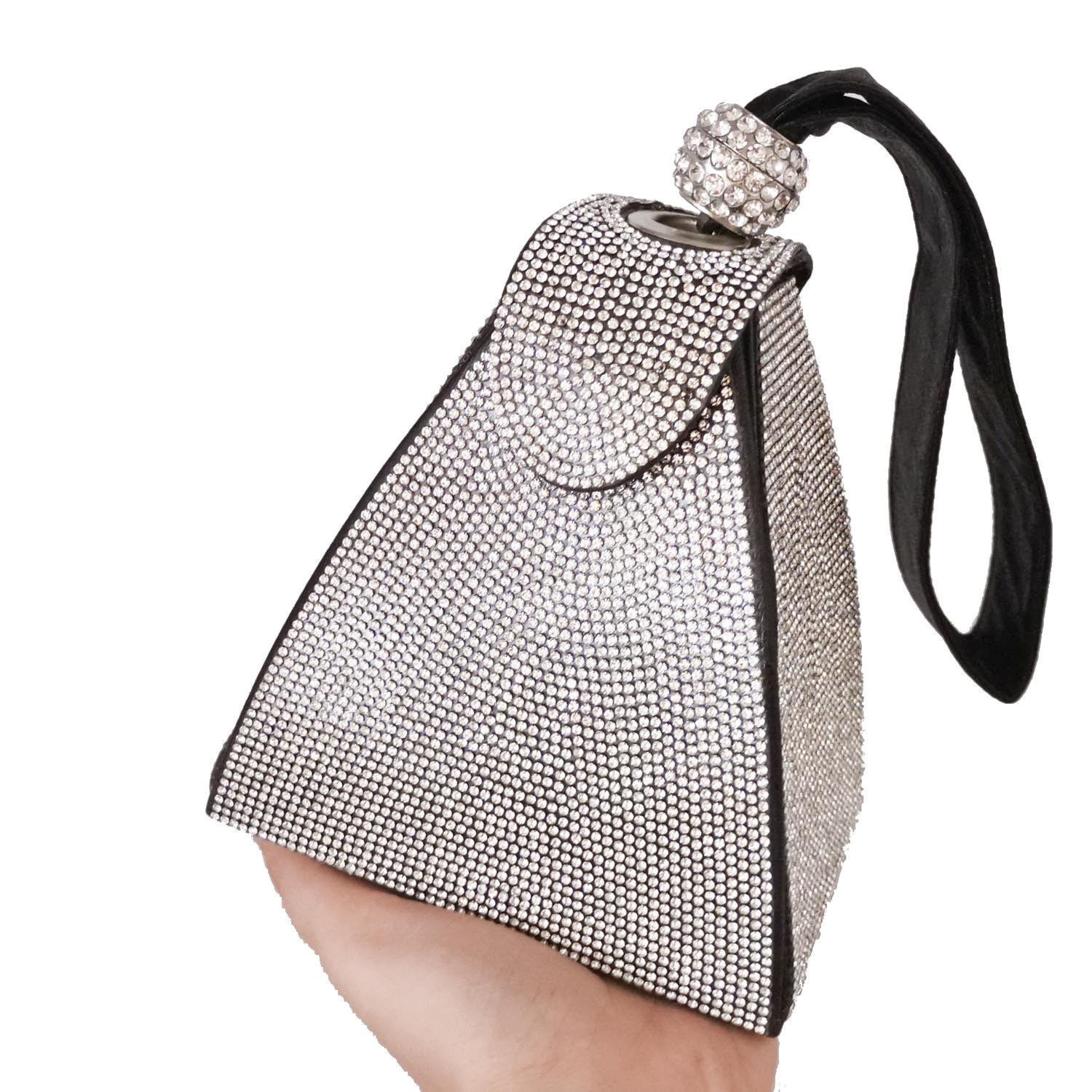 Fgg Wristlets Bag Europäische Und Amerikanische Neue Bankette Tasche Pyramiden Förmige Handtasche Hot Diamond Handtasche display picture 14