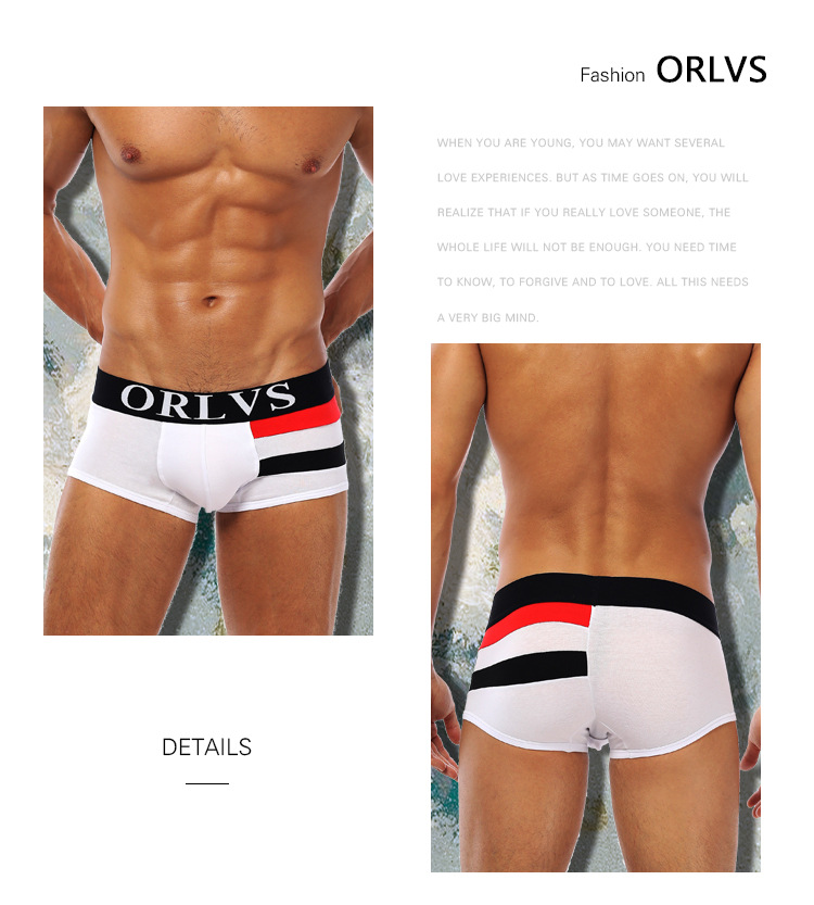 ORLVS foreign trade underwear cotton men comfortable breathable buttocks four-corner pants men's factory supply OR06 9 undefined