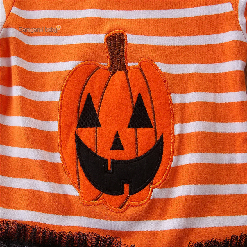 Halloween Fashion Pumpkin Cotton Baby Romperspicture6