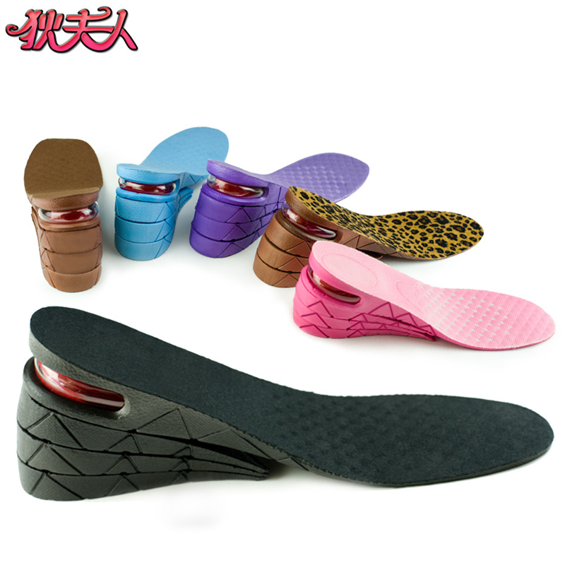 厂家批发增高鞋垫PVC9CM四层可调节隐形内增高防臭减震运动鞋垫