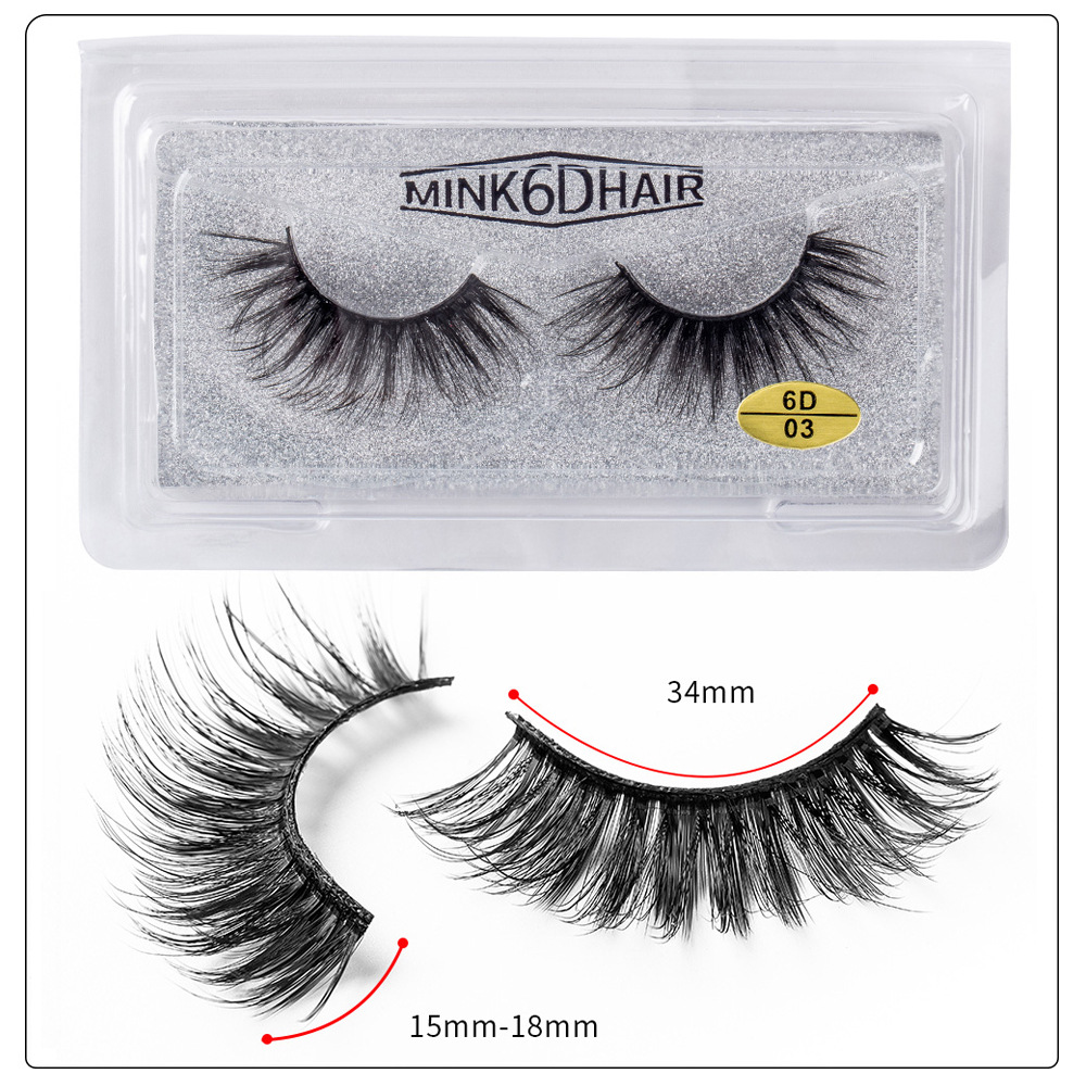 Fashion Solid Color Three-dimensional Handmade Natural Thick False Eyelashes display picture 4