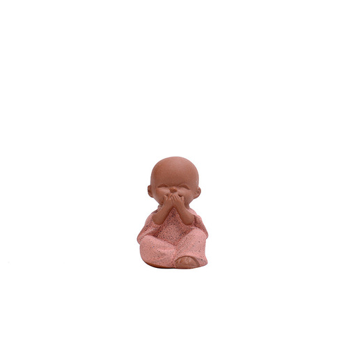 Tea pet ornaments can be used to raise creative mini pocket-sized three or four little monks, Zen-like purple sand tea sets, accessories, flower pot decorations