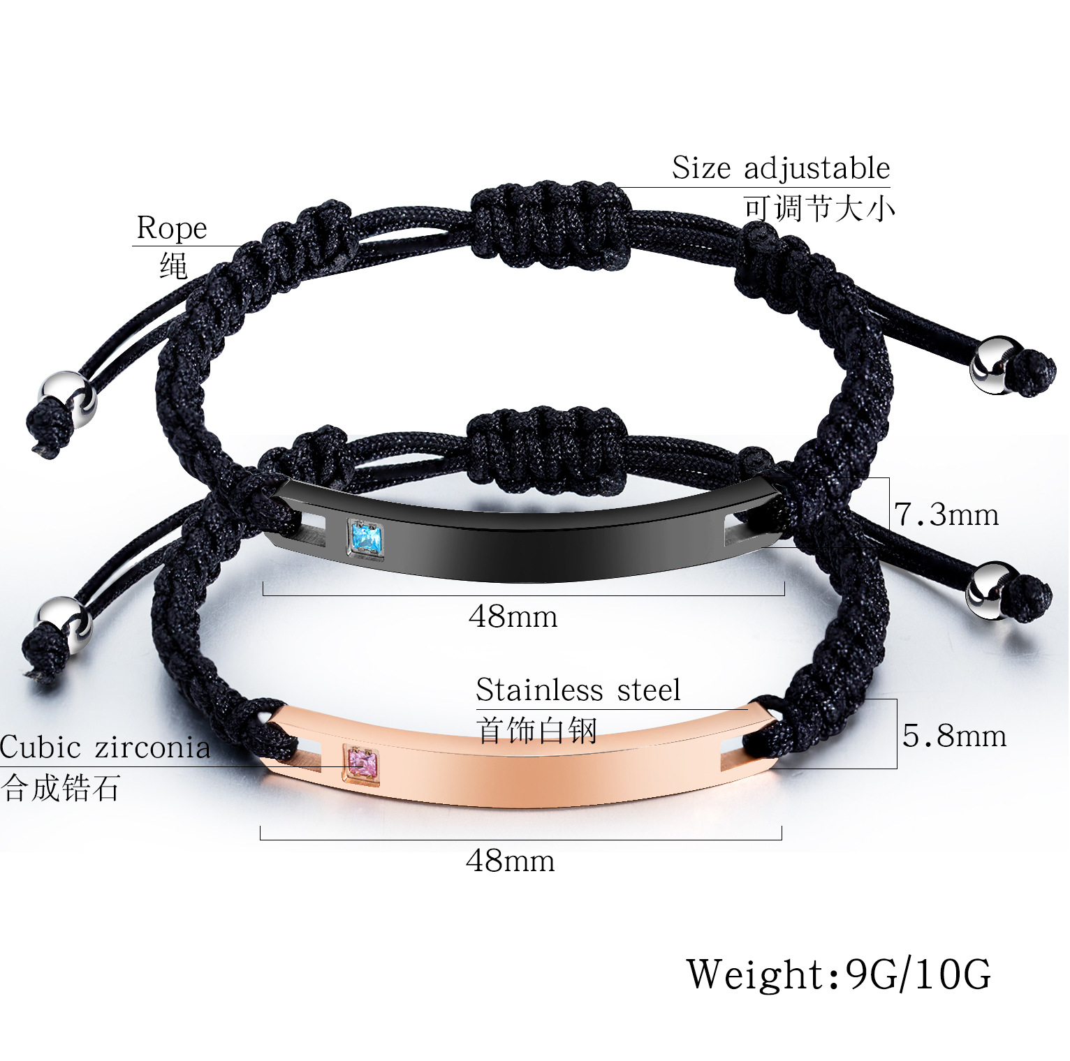 Hot-vente Tendance Flexion Marque Bijoux Source Titane Acier Couple Bracelet Personnalisé Brillant Personnalisé Lettrage Bracelet En Gros Nihaojewelry display picture 11