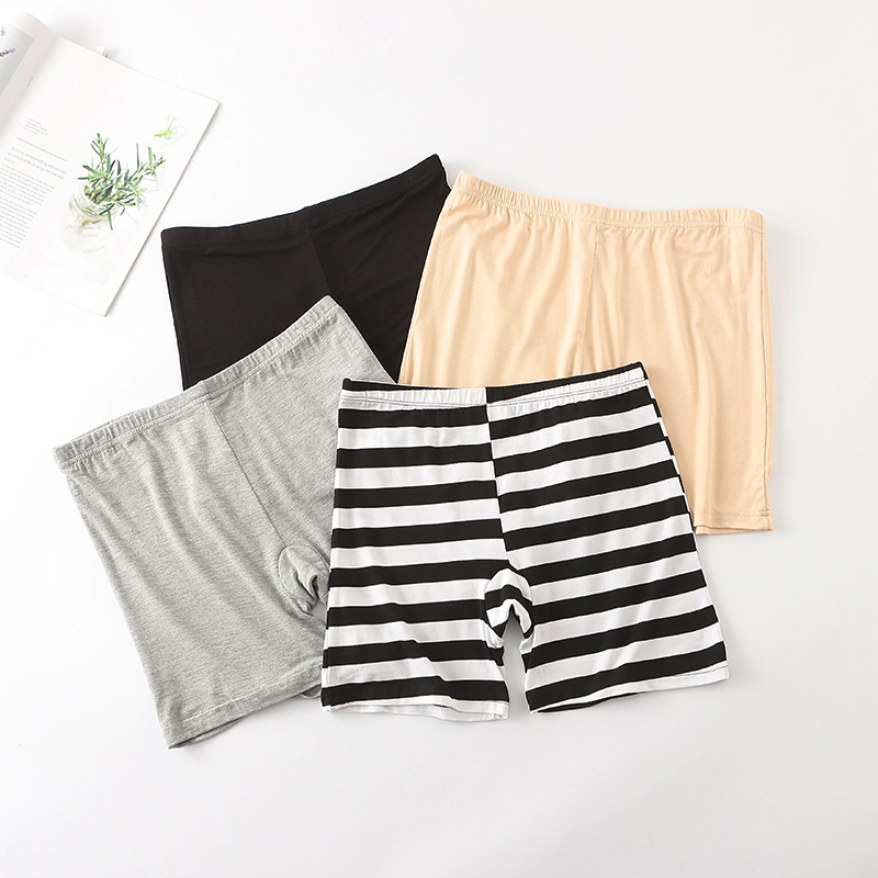女士安全裤防走光内裤夏宽松莫代尔平角纯色大码弹力打底三分短裤