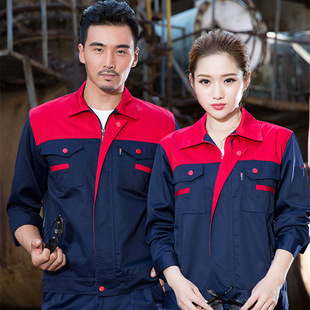 Spring and Autumn Tooling Labor Protection Work Clothes Long-sleeved Work Clothes Suit for Men and Women Anti-static Printing logo Work Clothes Long-sleeved