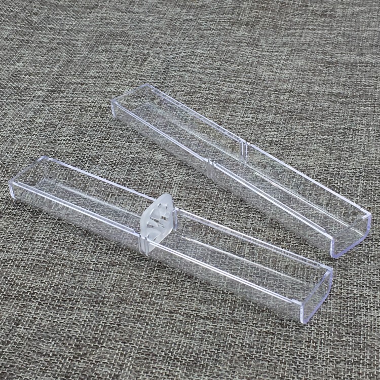 Fábrica de plástico transparente al por mayor caja de bolígrafo cuadrado caja de embalaje de bolígrafo de cristal de diamante caja de plástico acrílico rectangular