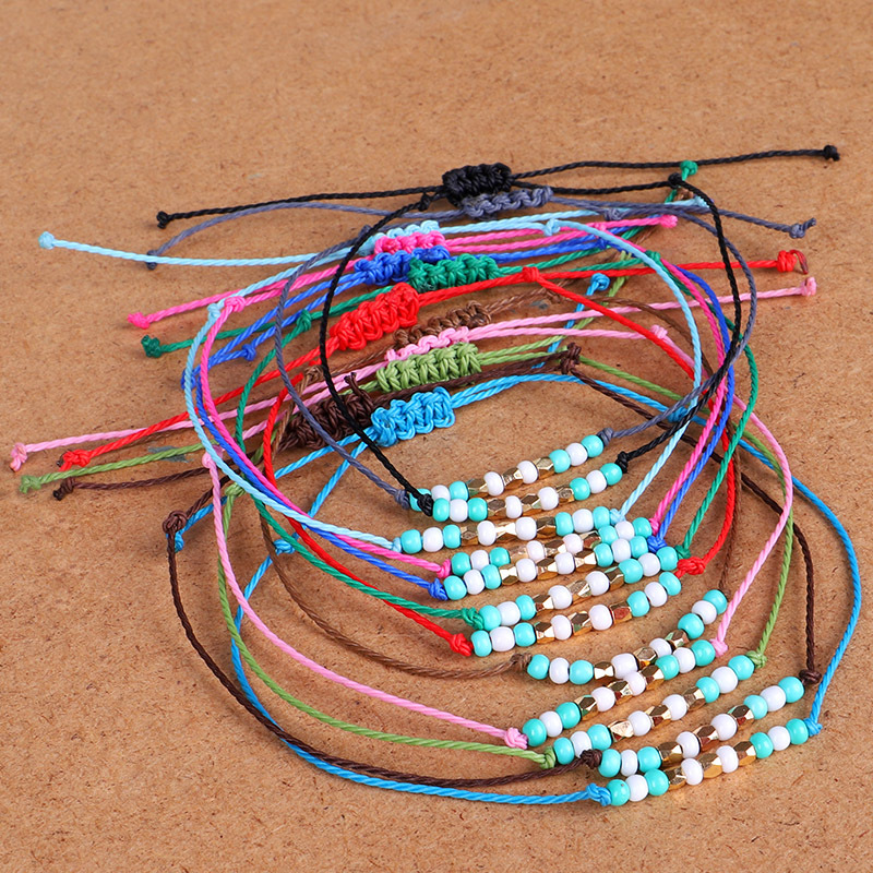 Ethnic Style Round Beaded Wax line Womenu0027S Bracelets 1 Piece