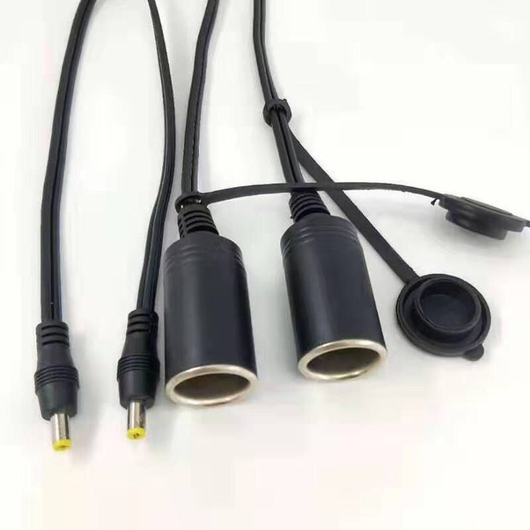 汽车点烟器车充公插头转电源母插座母座0.75平方欧标插头