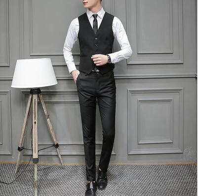 Traje de padrino traje de chaleco de hombre primavera y otoño boda hermanos grupo de tres piezas Hotel Noche ropa de trabajo