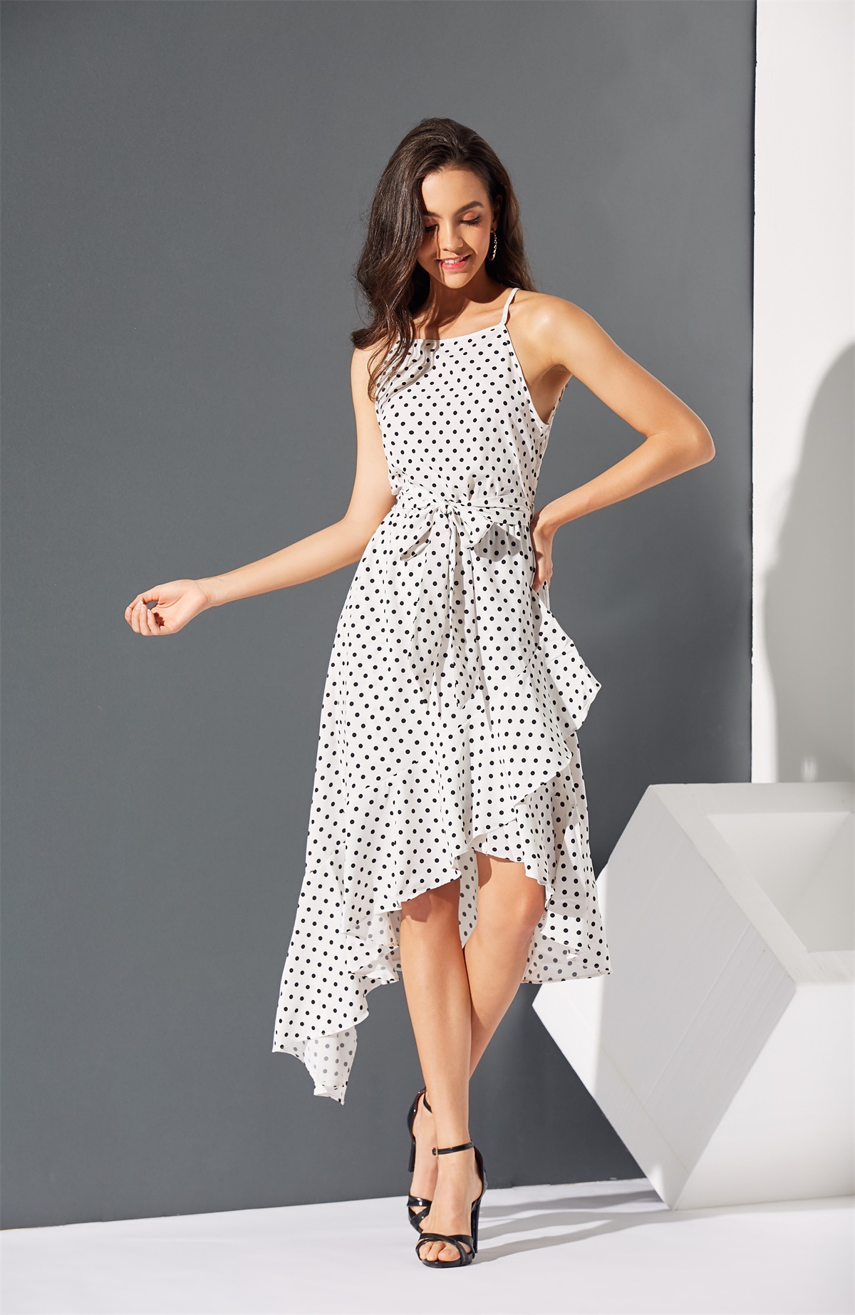 new polka dot print fashion dress NSSE36098