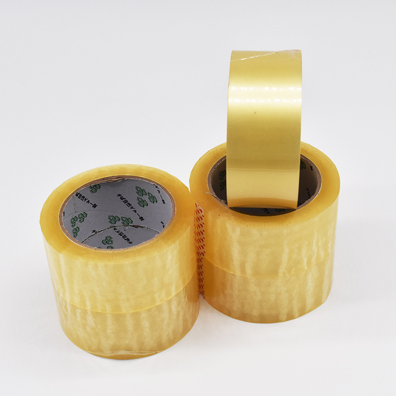 厂家直销封箱带封口胶 快递物流打包胶带纸胶 黄色透明胶带