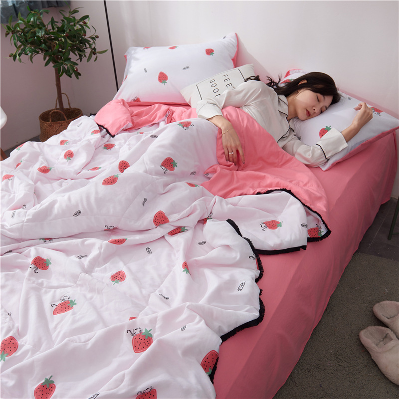 2019 new pattern Washed cotton Summer quilt Double The quilt core summer quilt Cool in summer student dormitory quilt wholesale