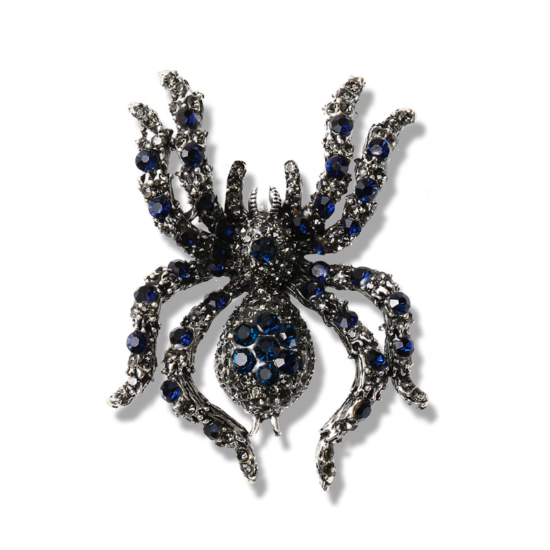 Retro Spider Alloy Inlay Rhinestones Unisex Brooches display picture 4