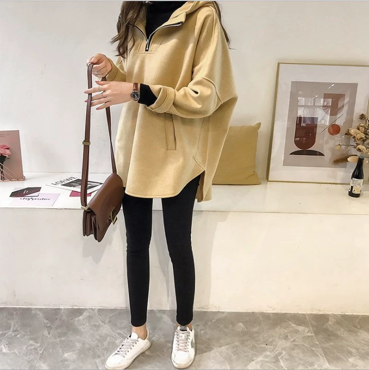 Down jacket, hoody, warm long-sleeve, 2019, oversize