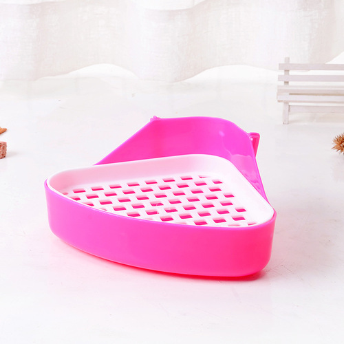 Manufacturer wholesale pet rabbit toilet cleaning supplies small rabbit toilet with bottom net design