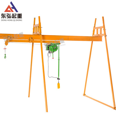 东弘四立柱直滑式吊运机 家用小型轨道起重机 建筑装修室外小吊机|ru