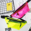 Cross-border explosion ins transparent colour leisure time PVC Waist pack lady fashion fluorescence Waist pack Chest pack men and women