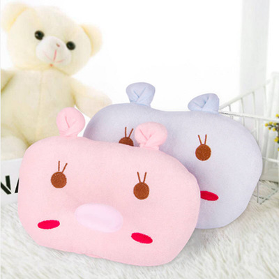 baby Pillow shape Newborn pillow Cotton Bamboo fiber One piece On behalf of Cartoon Oval