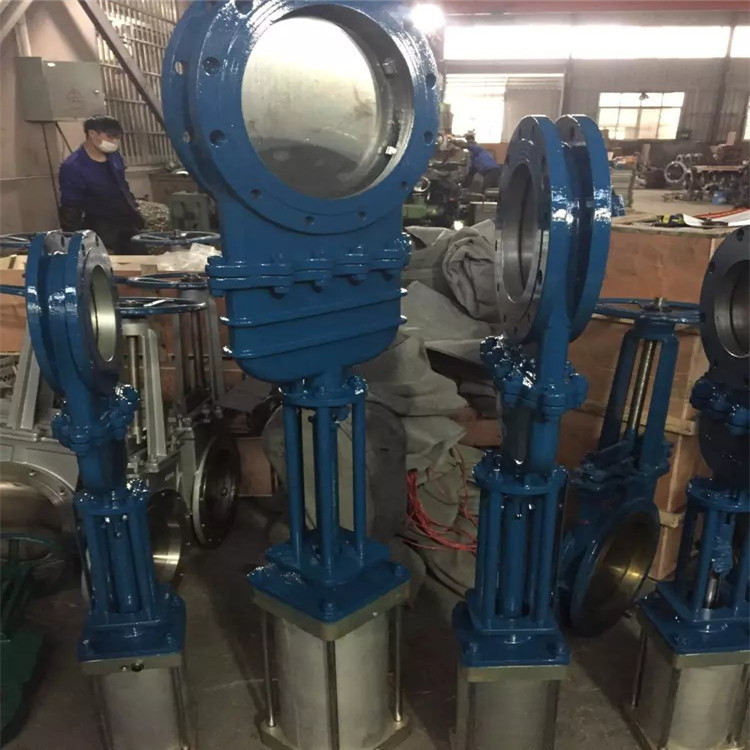 DMZ673X-10C 气动刀形闸阀 DN80 气动薄型闸阀