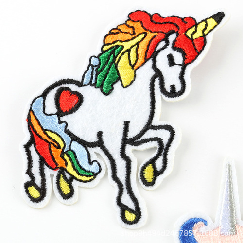 Computer embroidered label, cartoon animal embroidered chapter, clothing accessories, adhesive patch, embroidery patch, cloth label