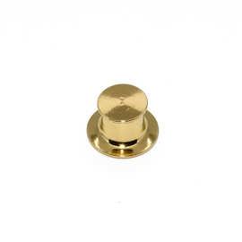 厂家专业产销徽章配件高级平头金色卡帽圆头板手离合器安全胸针