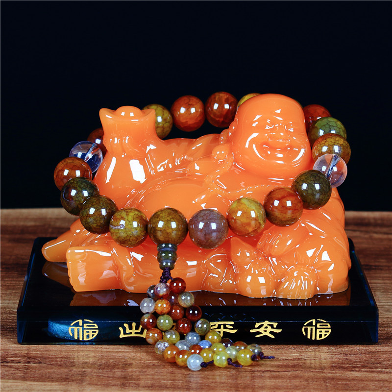 汽车香水座佛车载车内车上弥勒佛摆件大号佛像元宝佛汽车饰品特价