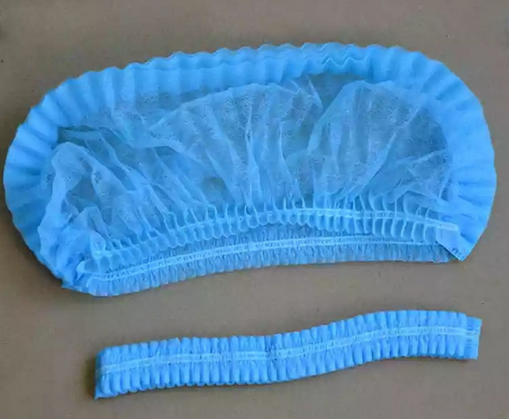 一次性 无纺布条形帽 防尘工作帽蘑菇圆头发网帽单筋双筋帽条|ms