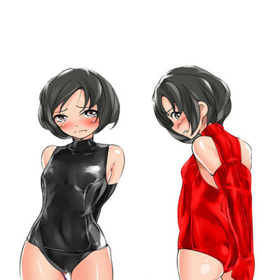COSPLAY动漫卡通装乳胶氨三角连体GN53无袖小高领束手女奴女仆装|ms
