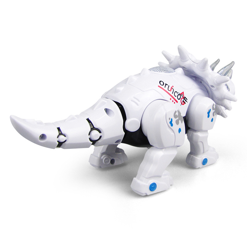 Nueva Mecánica Eléctrica triángulo dragón simulación de sonido automático caminando luz música puesto Venta caliente al por mayor juguetes