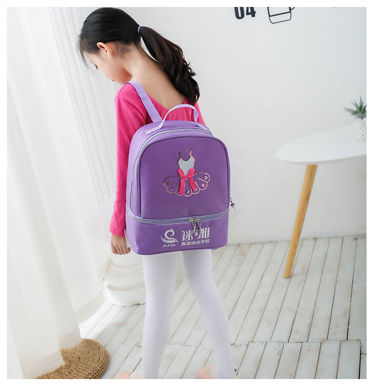 Women's Nylon Geometric Cute Sequins Square Zipper Fashion Backpack display picture 5