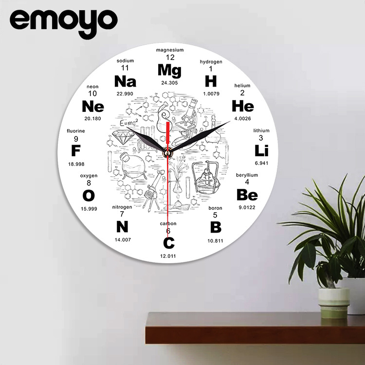 Reloj de pared mudo acrílico creativo decorativo reloj de cuarzo salón dormitorio Digital Ciencia reloj moderno 12 pulgadas