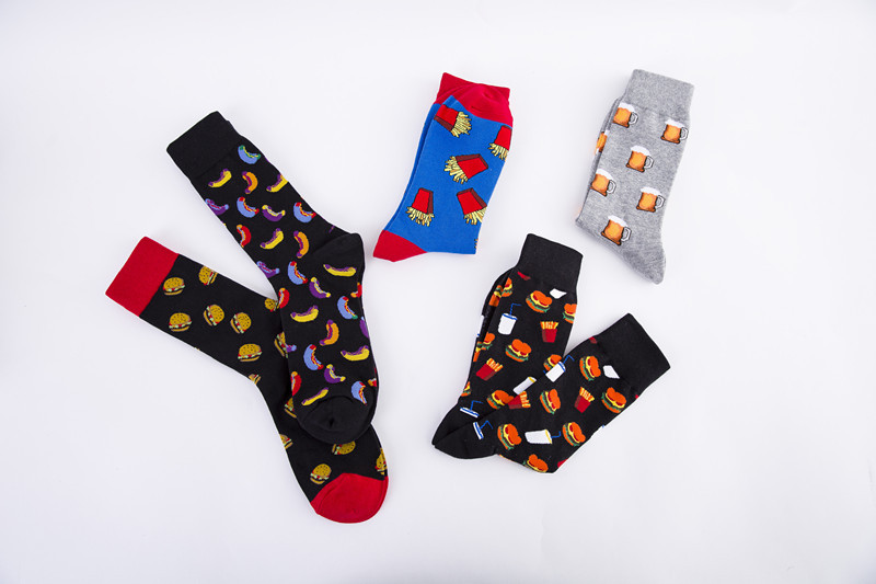 Unisex Lässig Farbblock Baumwolle Crew Socken 1 Satz display picture 1