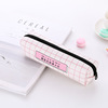 Fresh polyurethane waterproof capacious pencil case, stationery for pencils for elementary school students