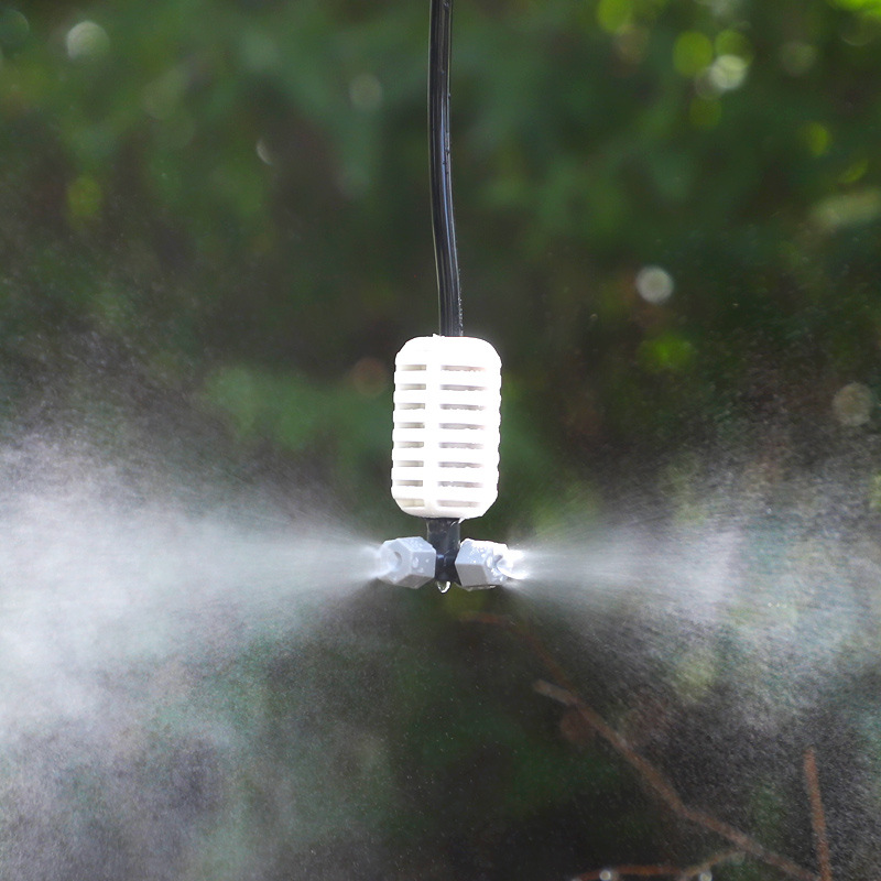 Cruz gris atomizador micro pulverizador de cuatro salidas invernadero crianza de plántulas granja de techo enfriamiento y humidificación sin impuestos