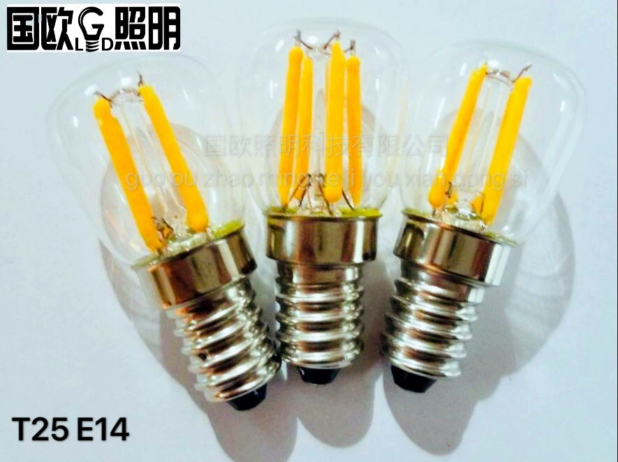 Заводская прямые продажи T25 светодиодная нить LED холодильник пузырь E14