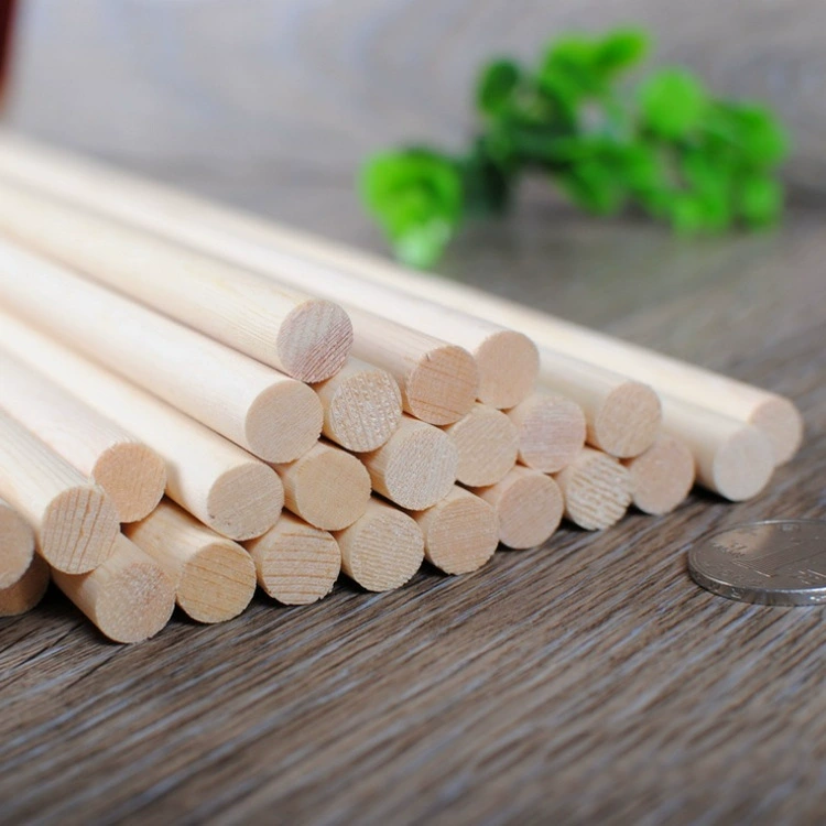 Camphor pine wooden rod round wood rod wood strip DIY handmade model material round stick wooden rod wood round strip pine wood