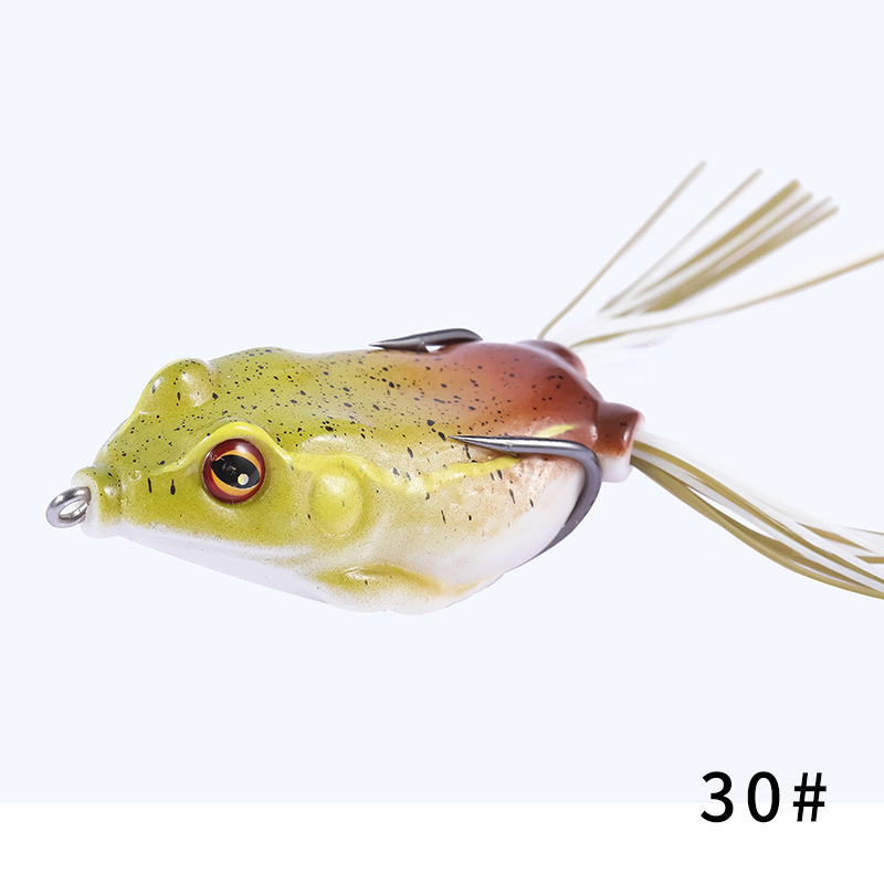 Lifelike Frog Lures 10 colors Soft Plastic Frog Lures  Fresh Water Bass Swimbait Tackle Gear