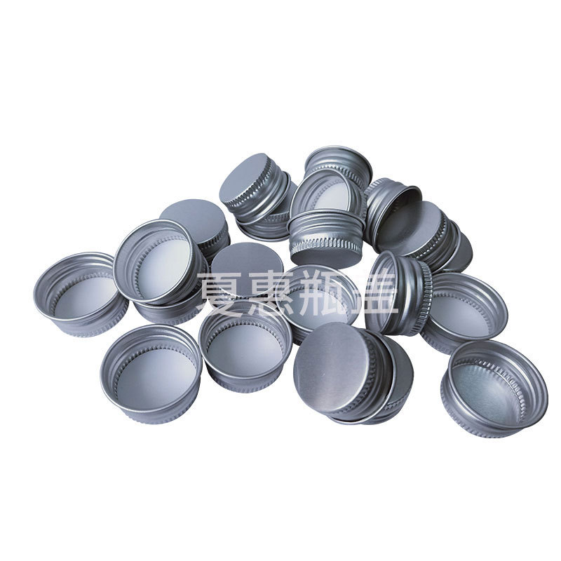 Botella de vidrio de metal tapa de alimentos tapa roscada de aluminio tapa de aluminio muestra haciendo patrón de logotipo image 6