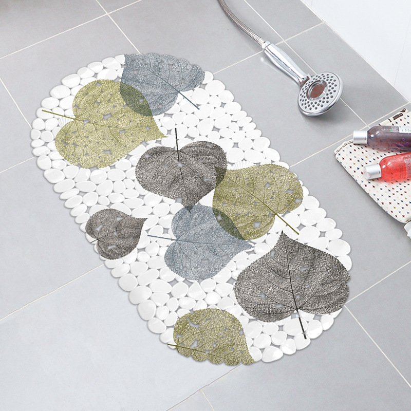 Nordic color sólido baño bañera Mat impresión antideslizante alfombra de baño antideslizante estera de ducha de PVC alfombra de baño taza de succión estera