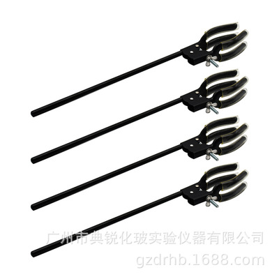 現貨供應黑色鐵質四爪萬能夾 加長冷凝管夾 四爪加長型量大從優