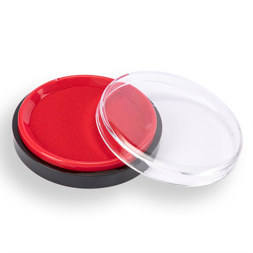 Deli 9863ES ink pad round large quick-drying ink pad red ink pad fingerprint press hand deli seal ink pad