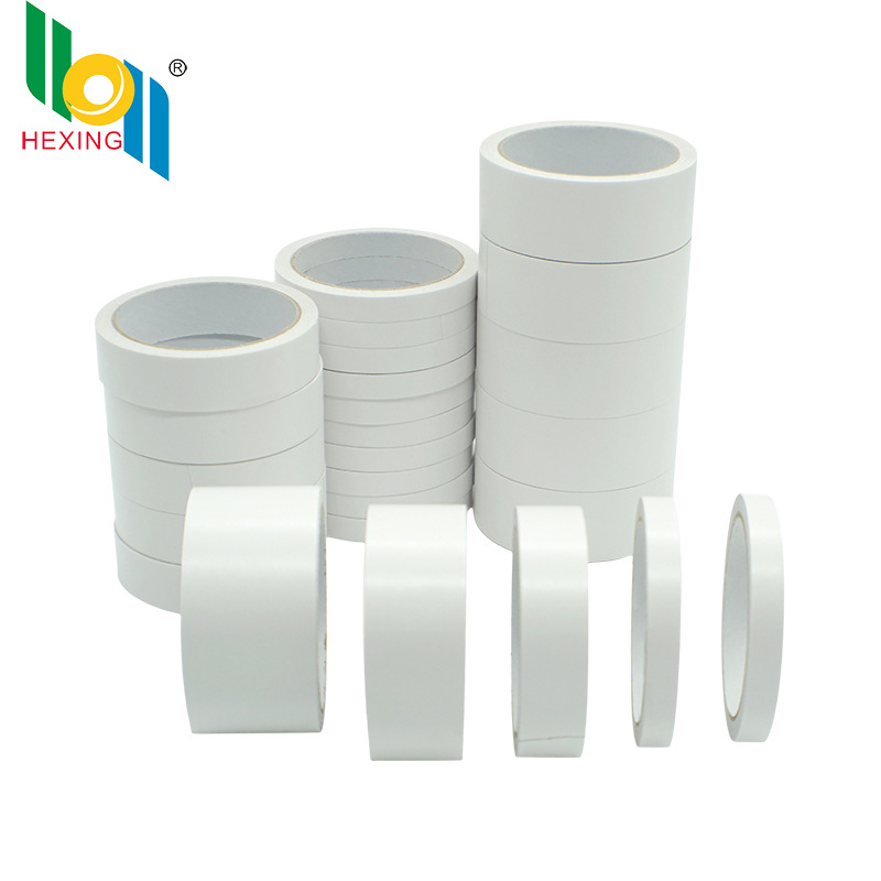 贺兴高粘度强力热熔双面胶带白色透明办公强粘热溶双面胶带耐高温