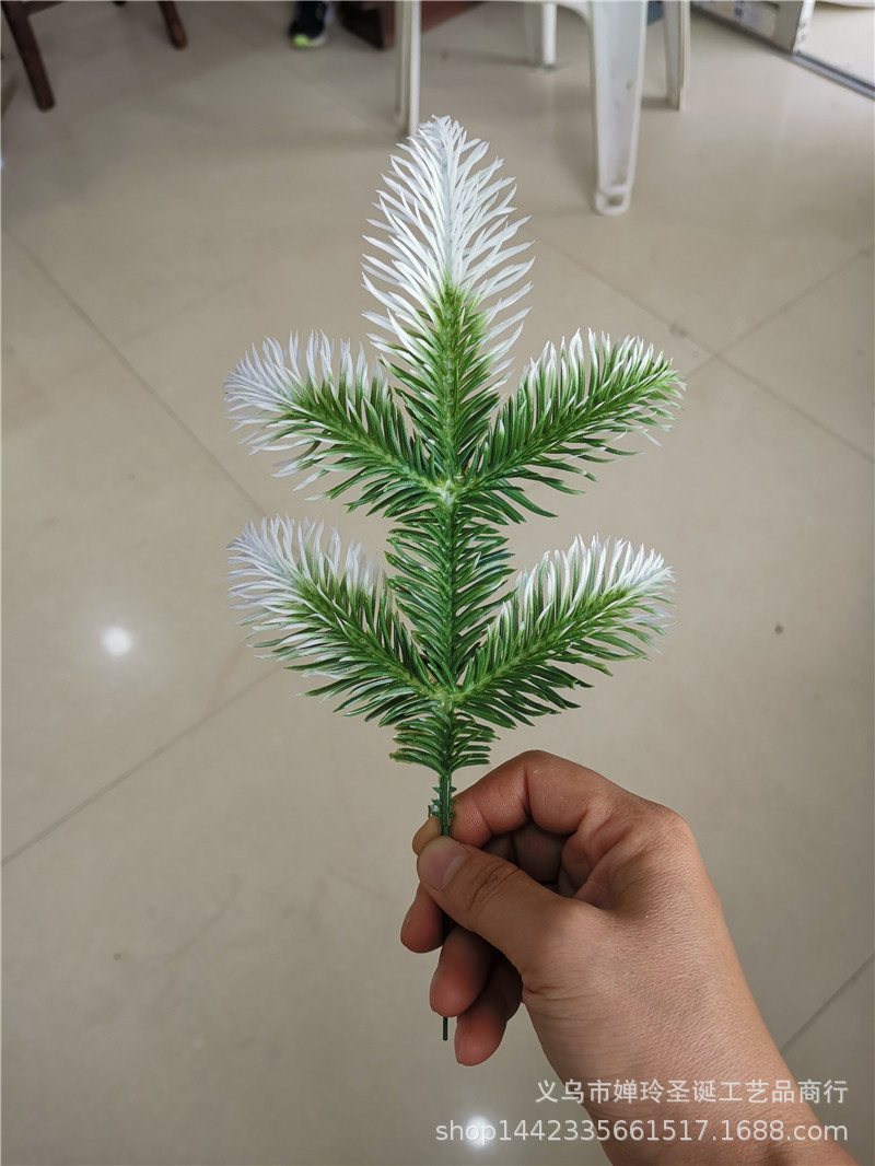 仿真植物仿真松针枝 五叉单面松针 圣诞树圣诞圈装饰松枝摄影道具-阿里巴巴